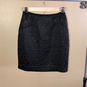 H&M black cheetah skirt
